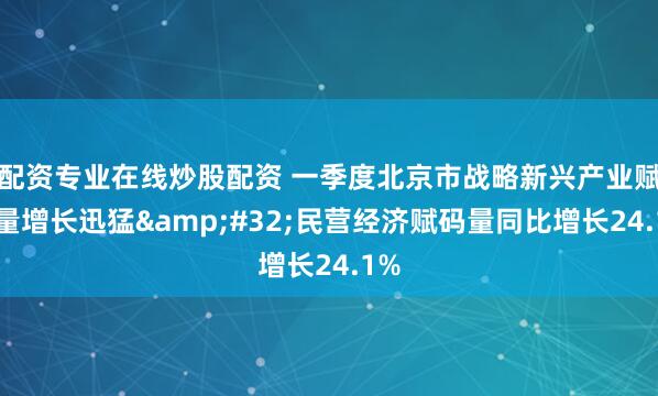 配资专业在线炒股配资 一季度北京市战略新兴产业赋码量增长迅猛&#32;民营经济赋码量同比增长24.1%